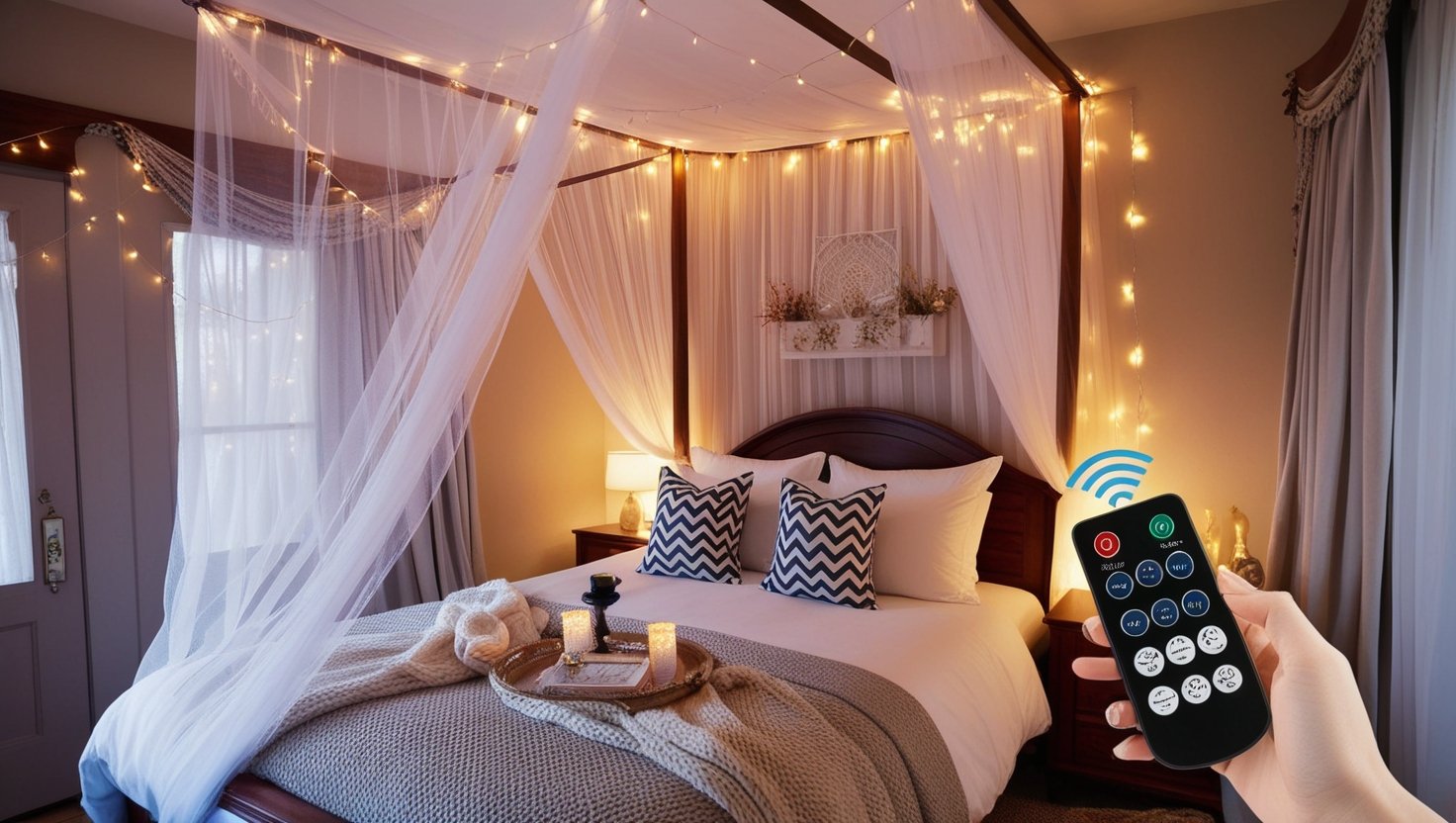Canopy Fairy Lights For Bedroom 