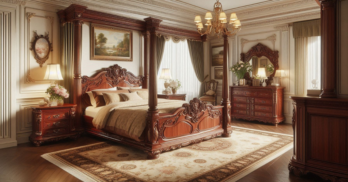 Claassic Style Wood Bedroom