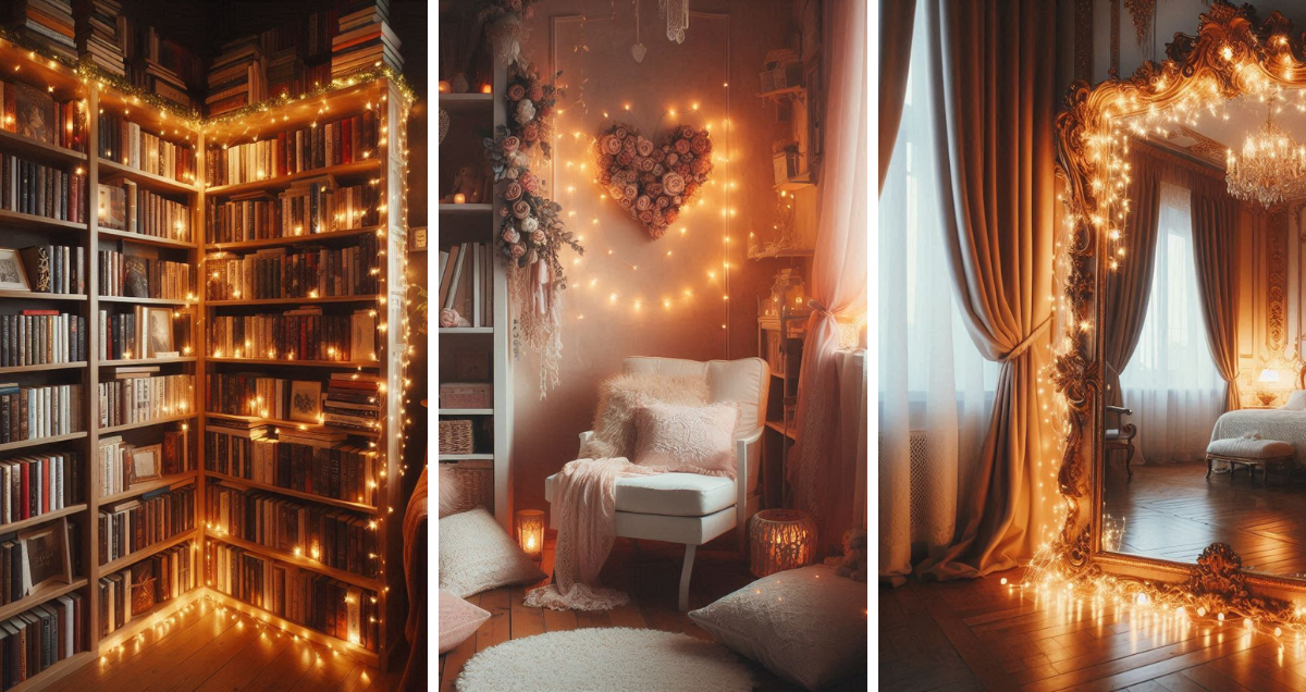 Corner Decorating Ideas with Fairy Lights