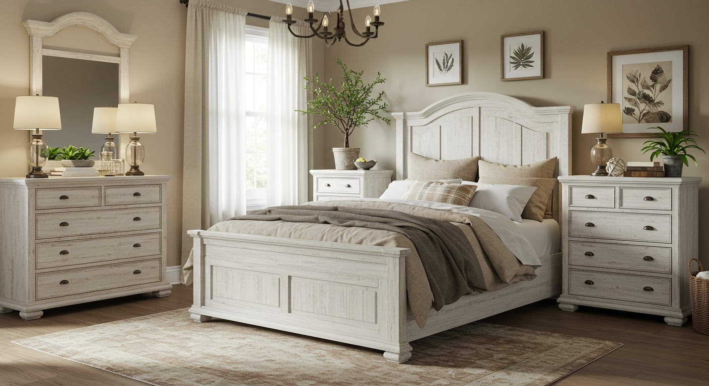 Traditional White King-size bedroom sets