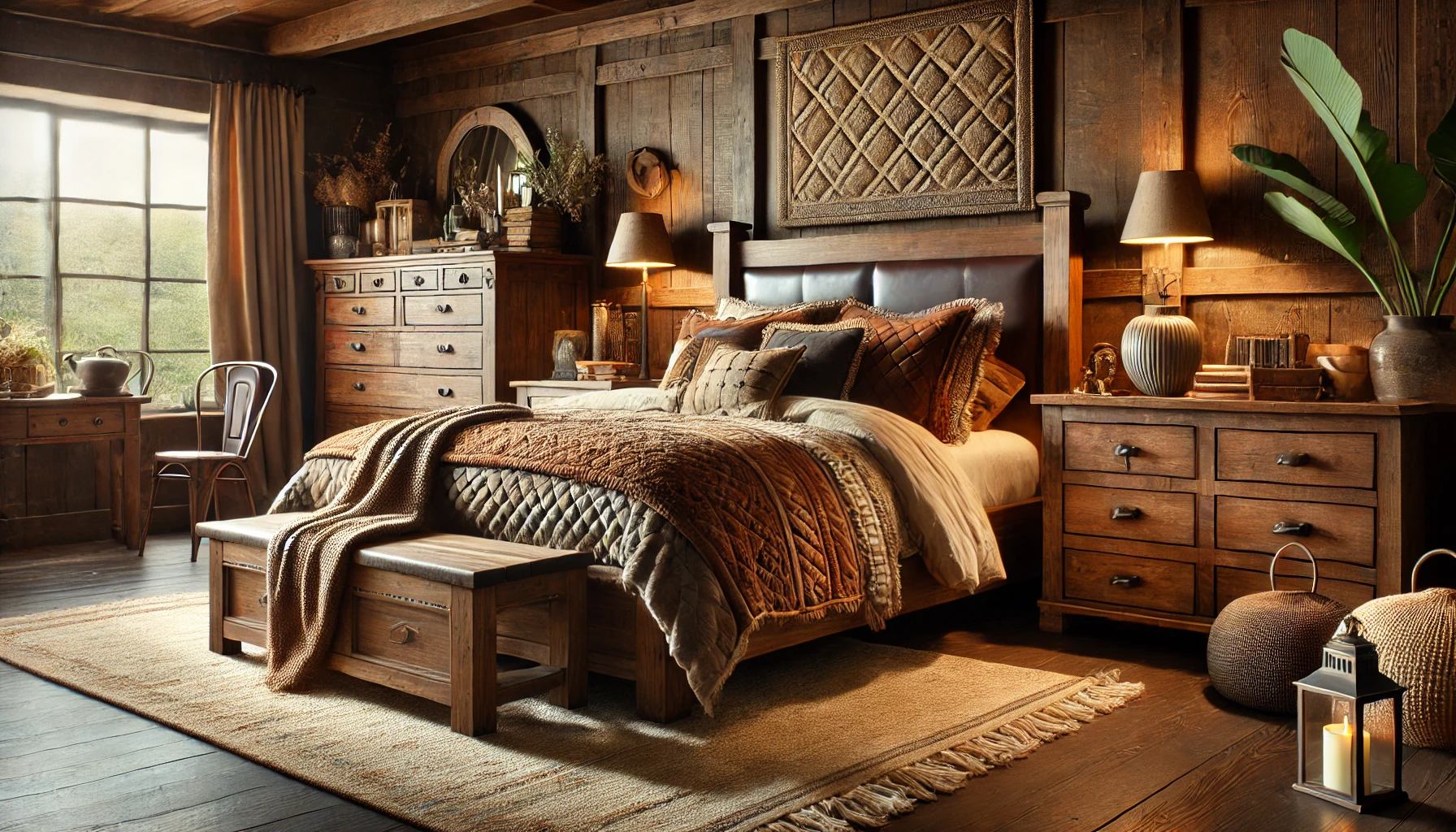 Rustic Western bedroom 