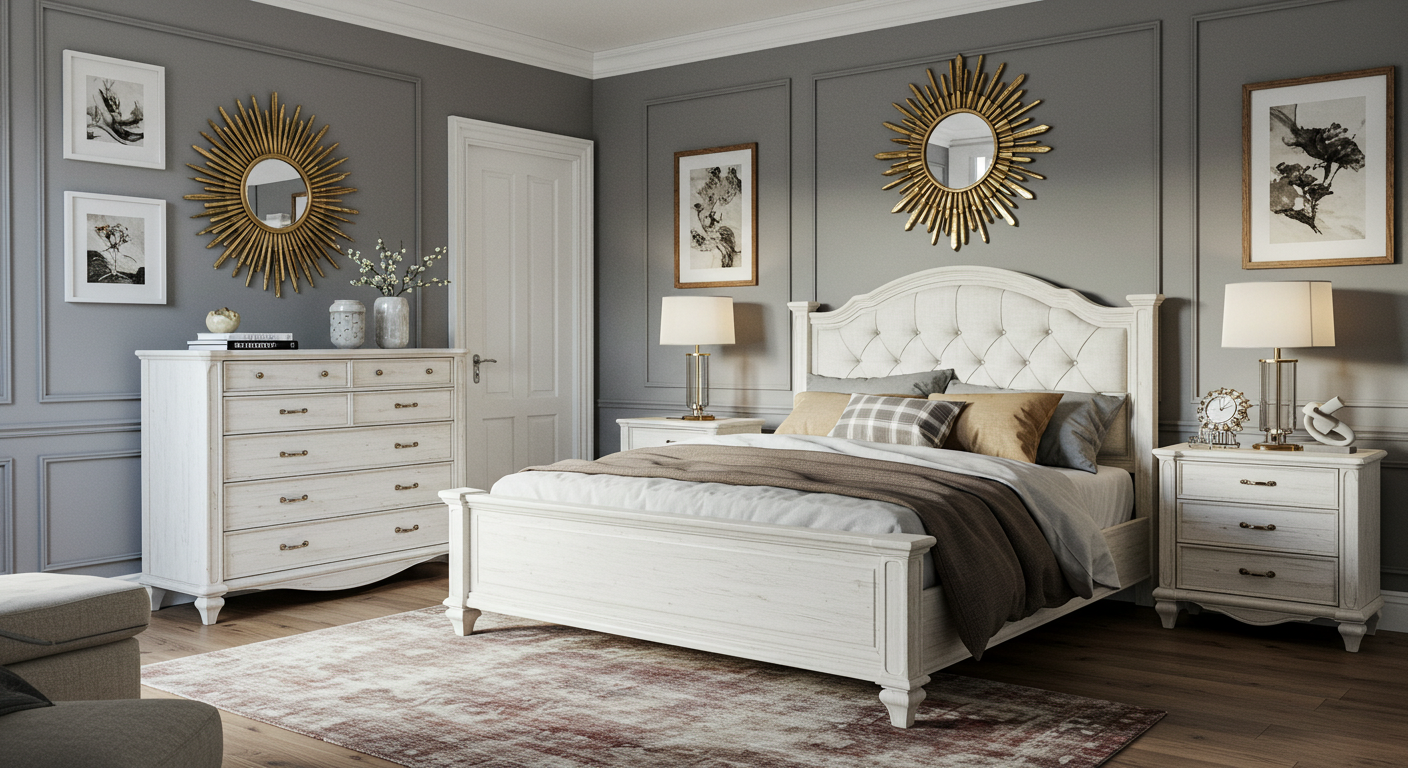 White king-size bedroom sets