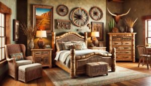 Wood bedroom set