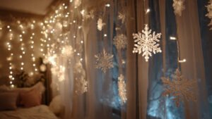 snowflakes for Christmas bedroom decor